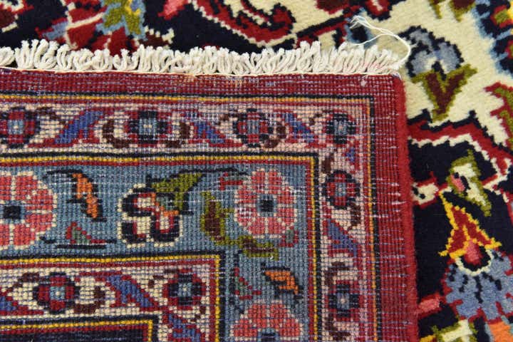 9' 9 x 13' 1 Hand Knotted Kashan Persian Wool Rug