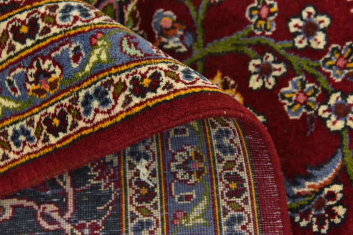 10' x 13' 5 Hand Knotted Kashan Persian Wool Rug