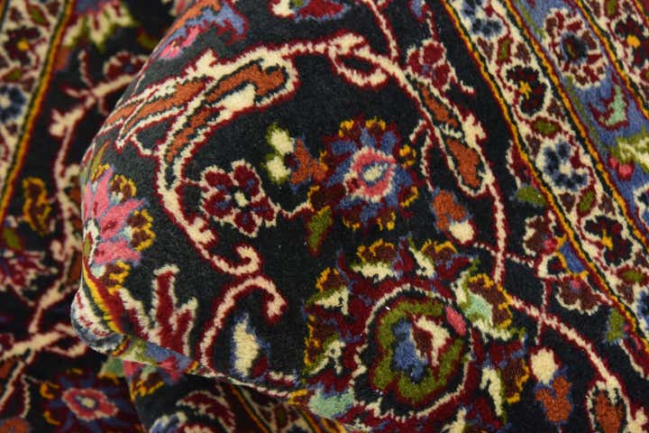 10' x 13' 5 Hand Knotted Kashan Persian Wool Rug