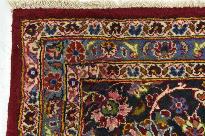 10' x 13' 5 Hand Knotted Kashan Persian Wool Rug