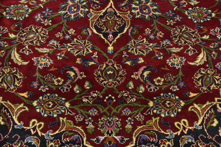 10' x 13' 5 Hand Knotted Kashan Persian Wool Rug