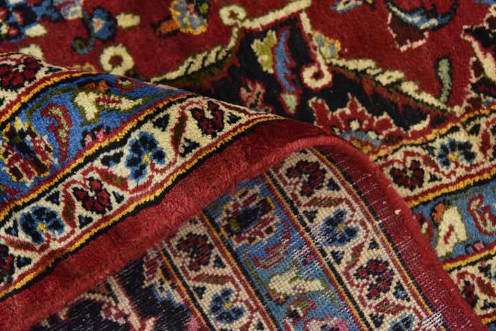 9' 8 x 13' 6 Hand Knotted Kashan Persian Wool Rug