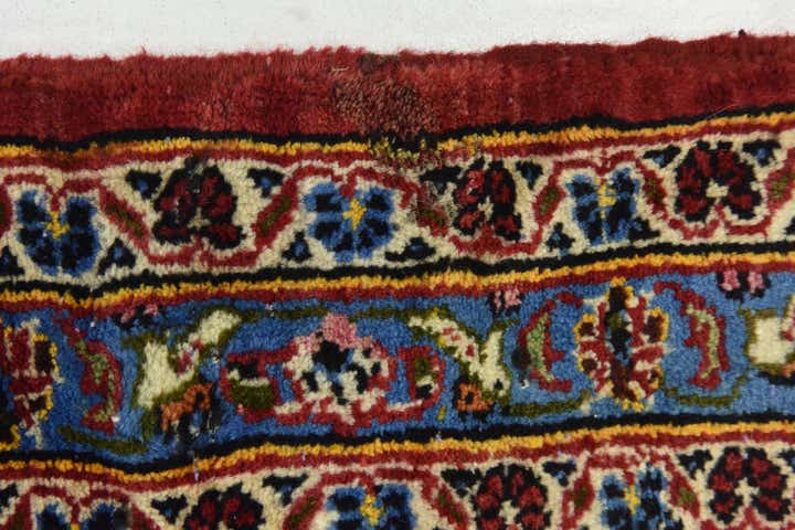 9' 8 x 13' 6 Hand Knotted Kashan Persian Wool Rug