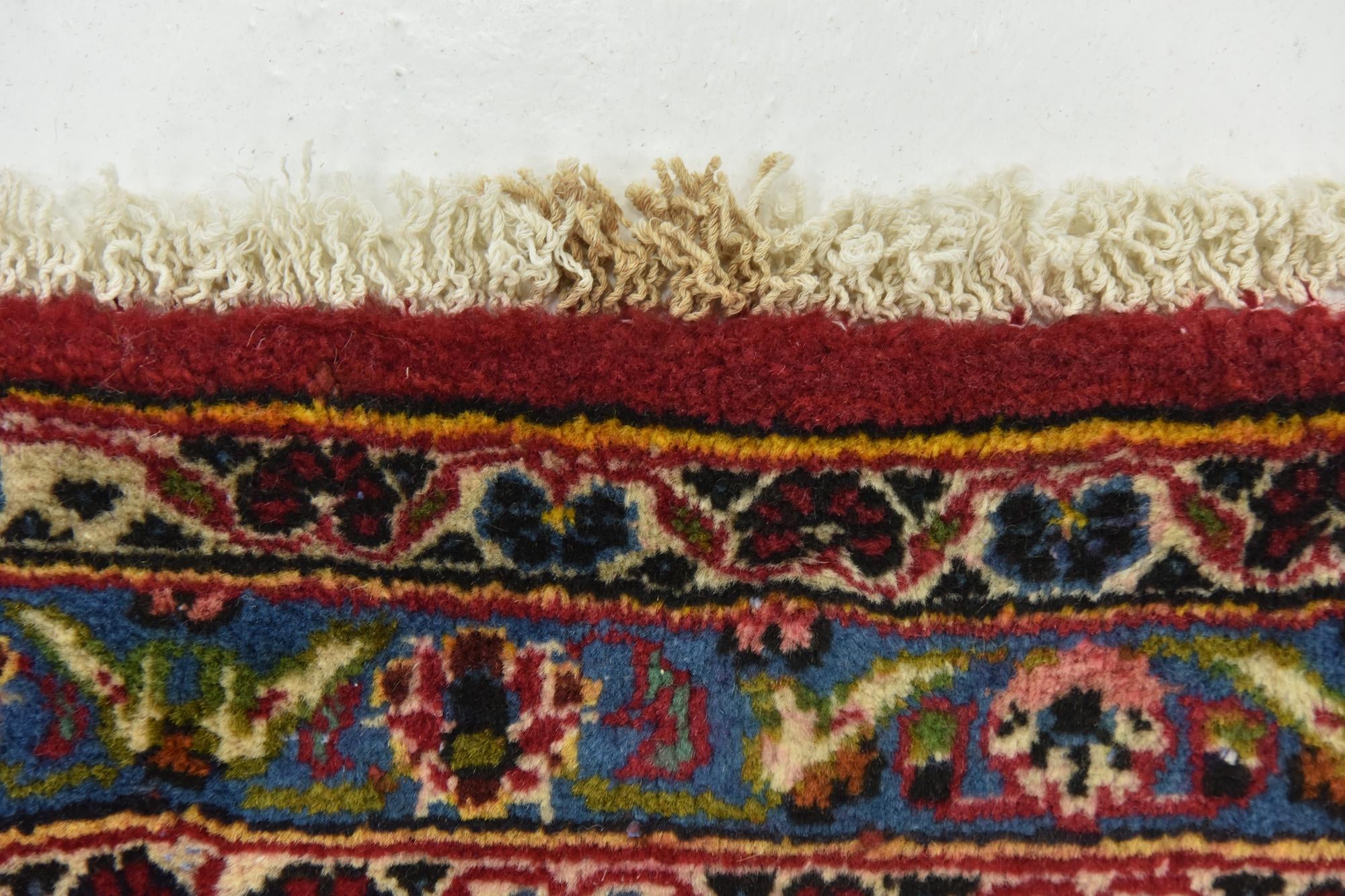 9' 8 x 13' 6 Hand Knotted Kashan Persian Wool Rug