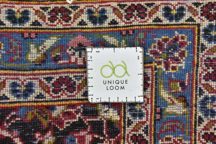 9' 8 x 13' 6 Hand Knotted Kashan Persian Wool Rug