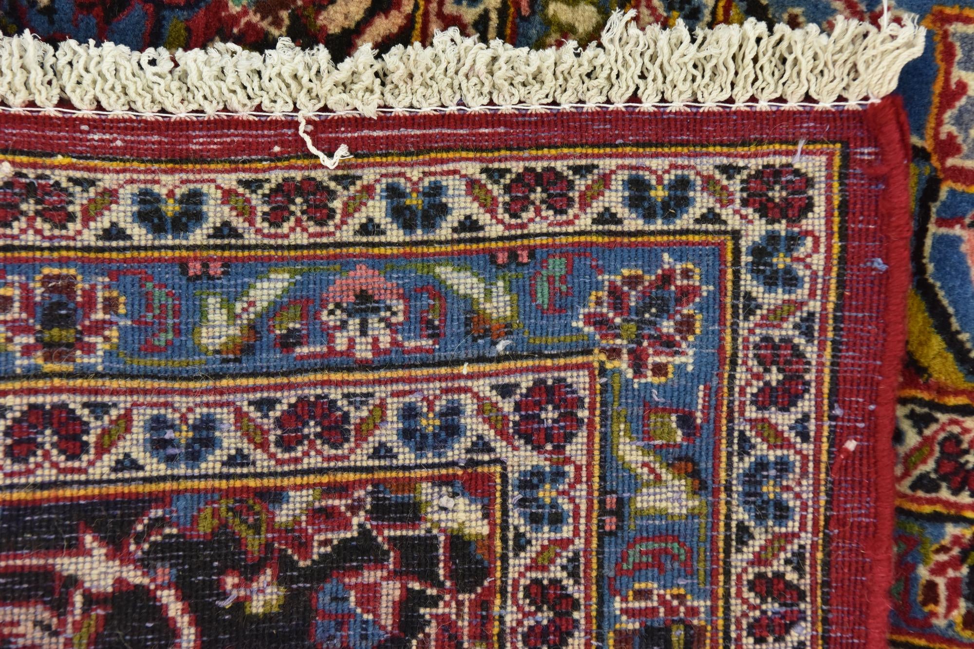 9' 8 x 13' 6 Hand Knotted Kashan Persian Wool Rug