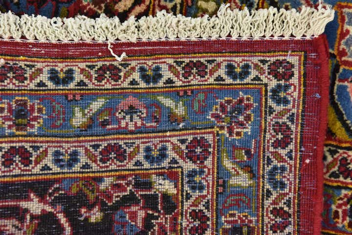 9' 8 x 13' 6 Hand Knotted Kashan Persian Wool Rug