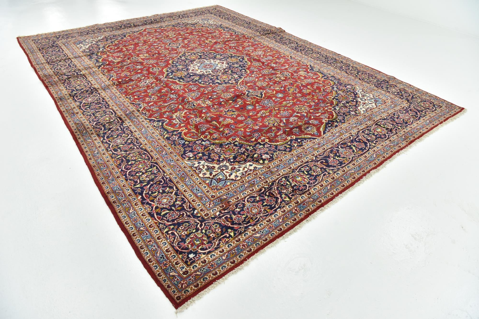 300cm x 400cm Hand Knotted Kashan Persian Wool Rug