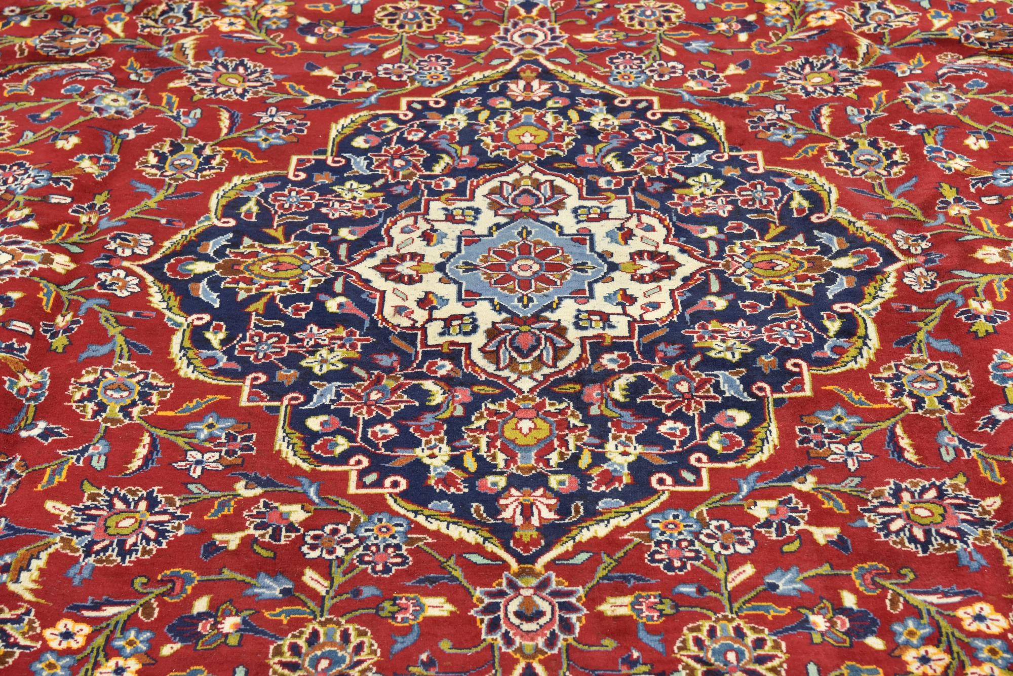 300cm x 400cm Hand Knotted Kashan Persian Wool Rug