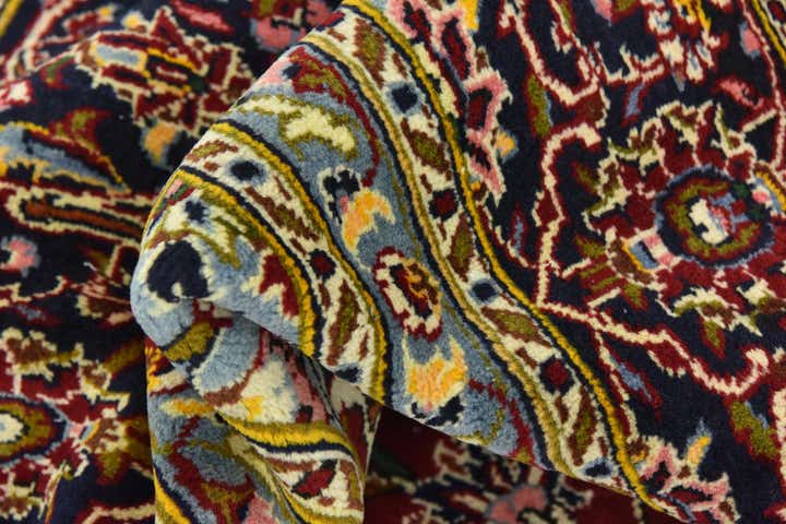 9' 7 x 12' 9 Hand Knotted Kashan Persian Wool Rug