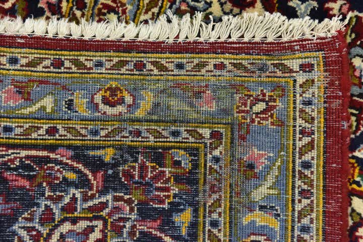 9' 7 x 12' 9 Hand Knotted Kashan Persian Wool Rug