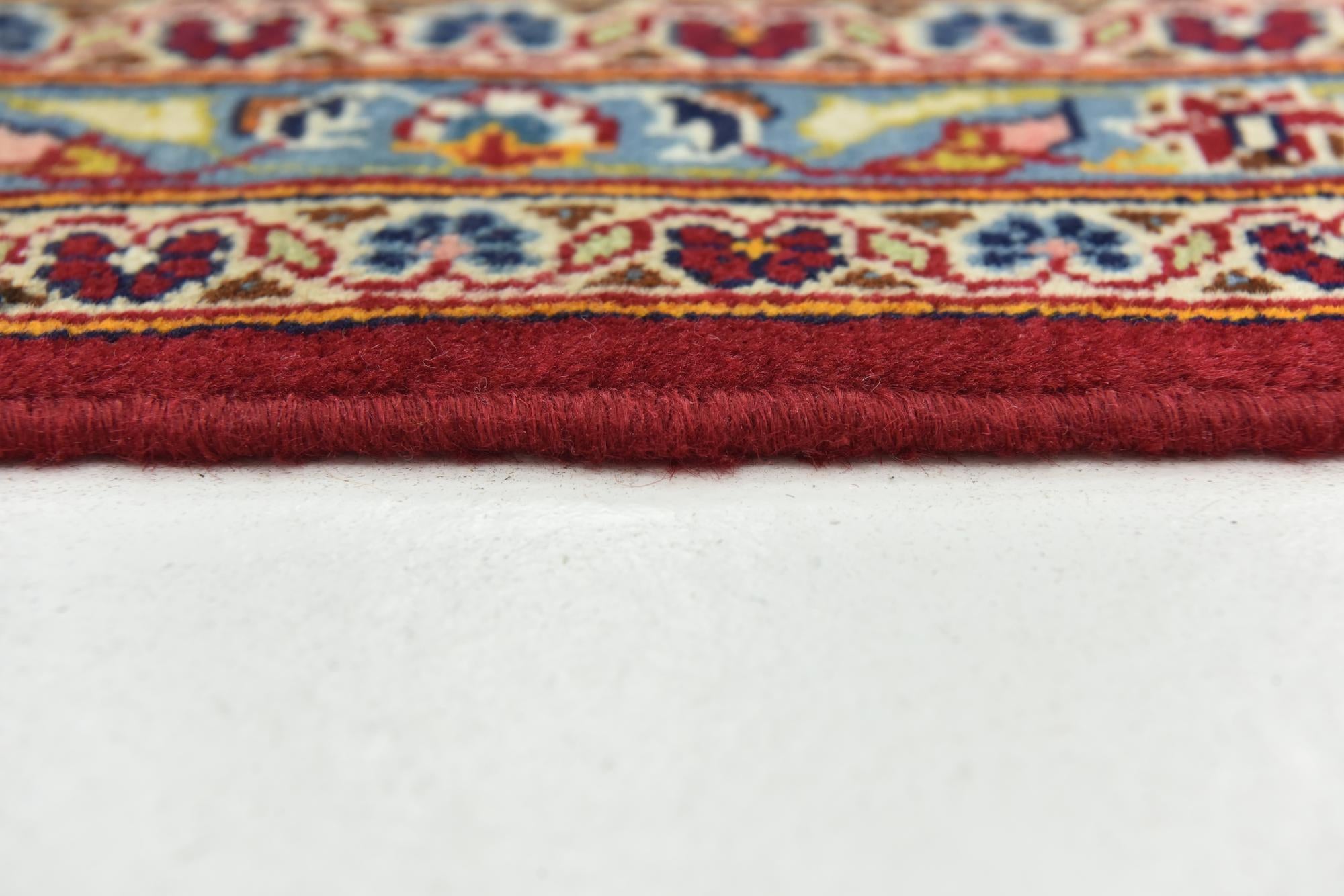 9' 7 x 12' 10 Hand Knotted Kashan Persian Wool Rug