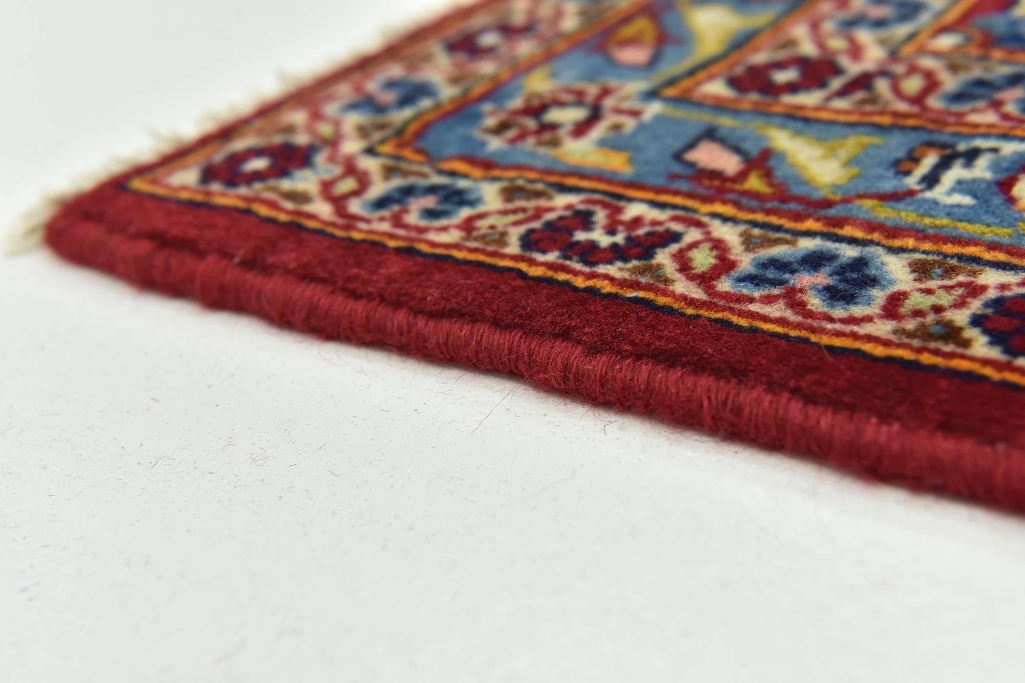 9' 7 x 12' 10 Hand Knotted Kashan Persian Wool Rug