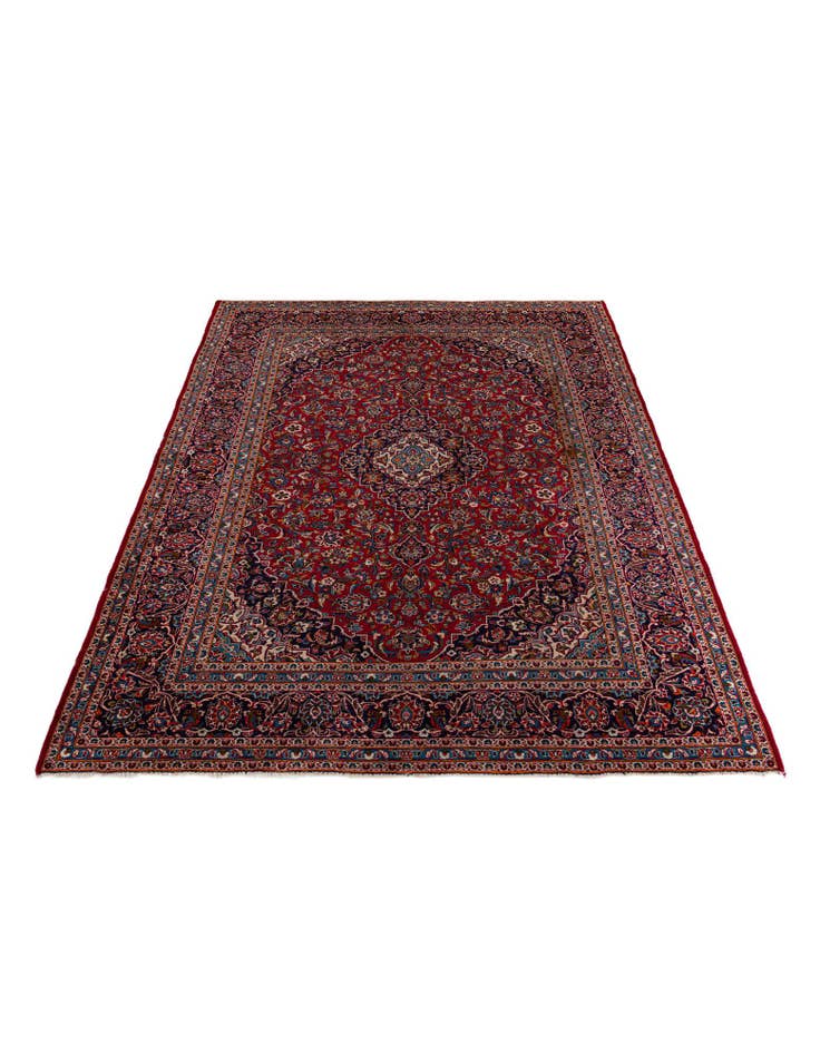 Detail image of 9' 9 x 12' 10  Hand Knotted Kashan Persian Wool Rug