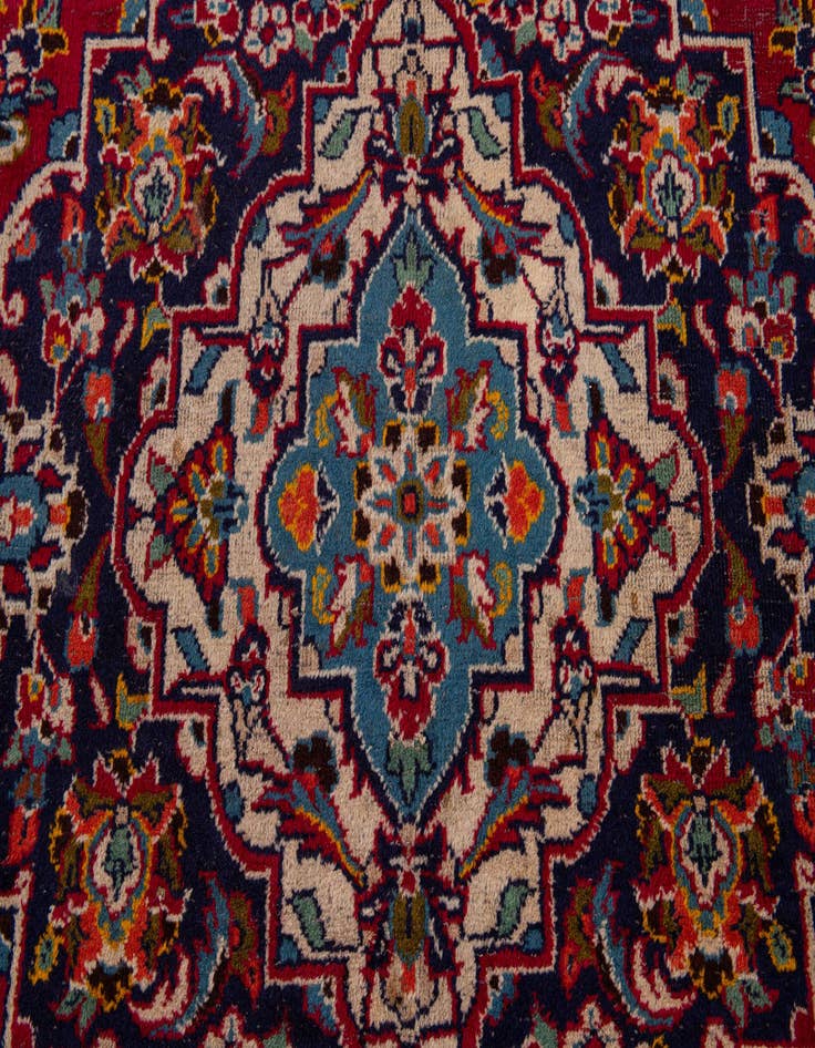 Detail image of 9' 9 x 12' 10  Hand Knotted Kashan Persian Wool Rug