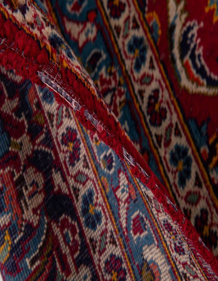 Detail image of 9' 9 x 12' 10  Hand Knotted Kashan Persian Wool Rug