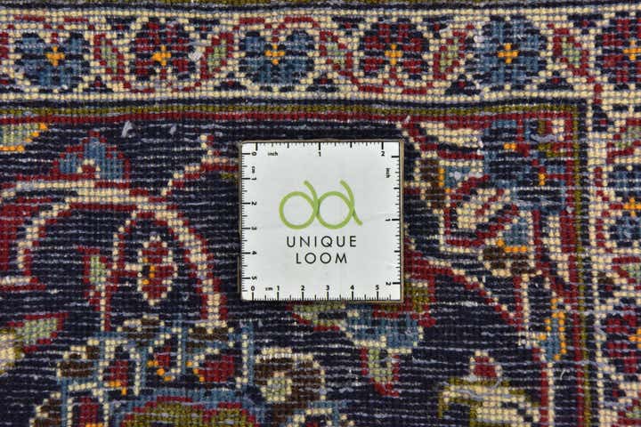 9' 8 x 12' 10 Hand Knotted Kashan Persian Wool Rug