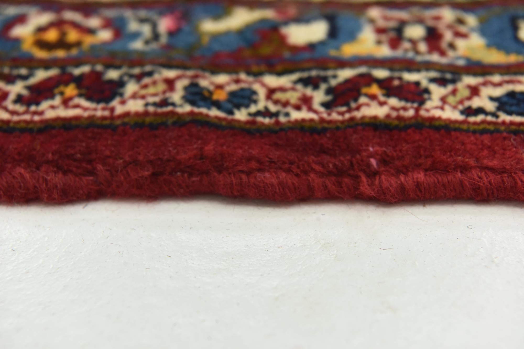 9' 8 x 12' 10 Hand Knotted Kashan Persian Wool Rug