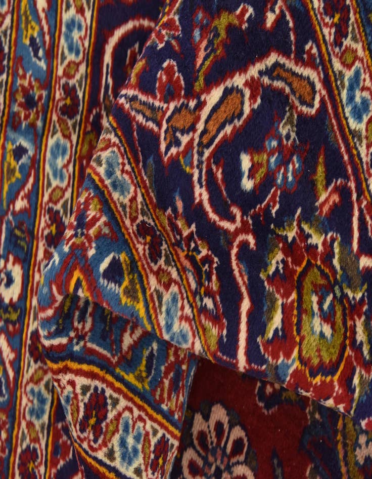 Detail image of 9' 8 x 13' 2  Hand Knotted Kashan Persian Wool Rug