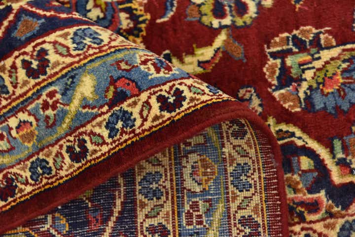 9' 7 x 13' 4 Hand Knotted Kashan Persian Wool Rug