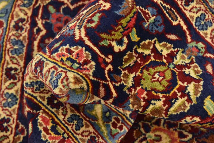 9' 7 x 13' 4 Hand Knotted Kashan Persian Wool Rug