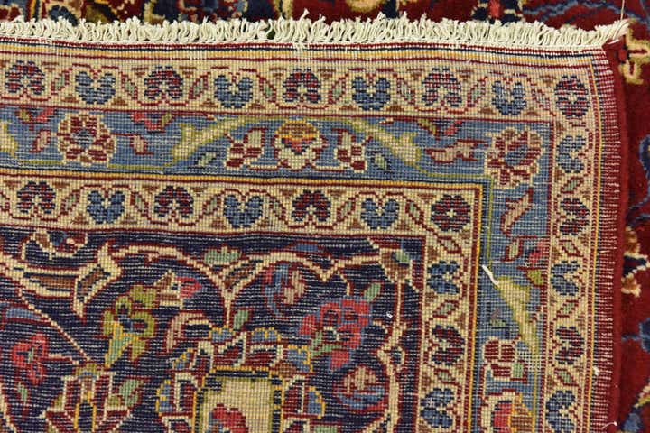 9' 7 x 13' 4 Hand Knotted Kashan Persian Wool Rug