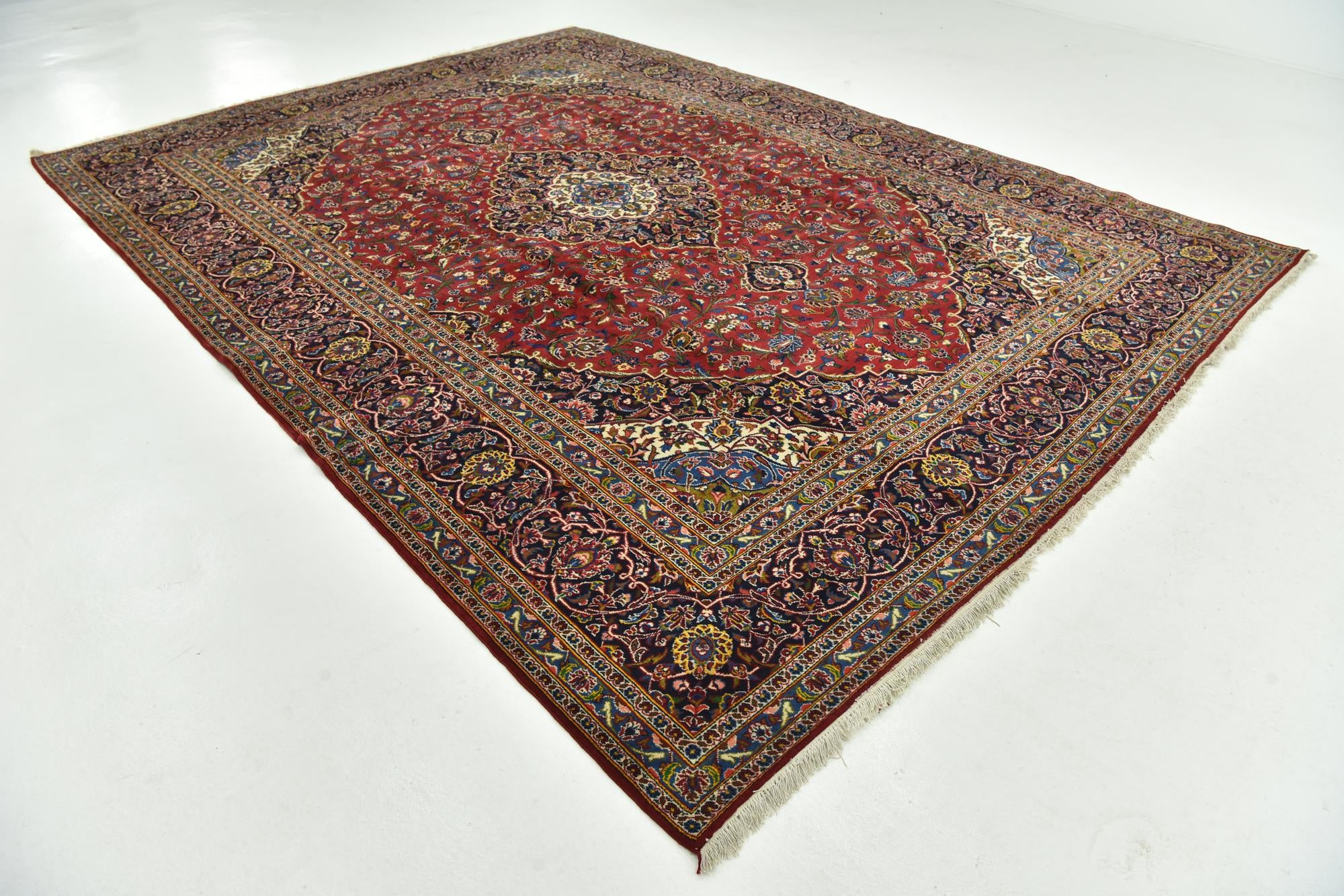 295cm x 395cm anudado a mano Kashan Alfombra Persa Lana