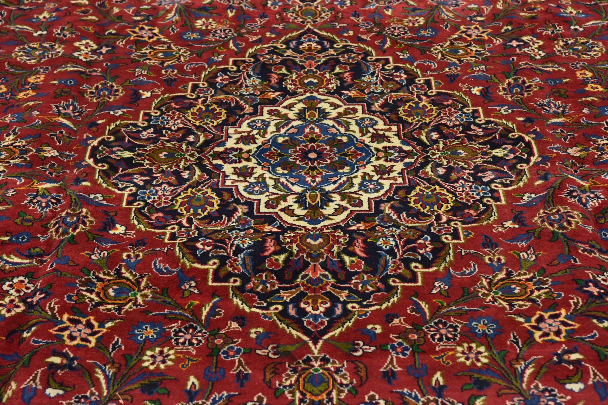 295cm x 395cm anudado a mano Kashan Alfombra Persa Lana
