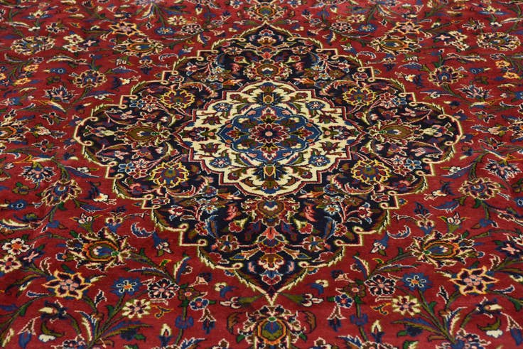 Detail image of 295cm x 395cm anudado a mano Kashan Alfombra Persa Lana