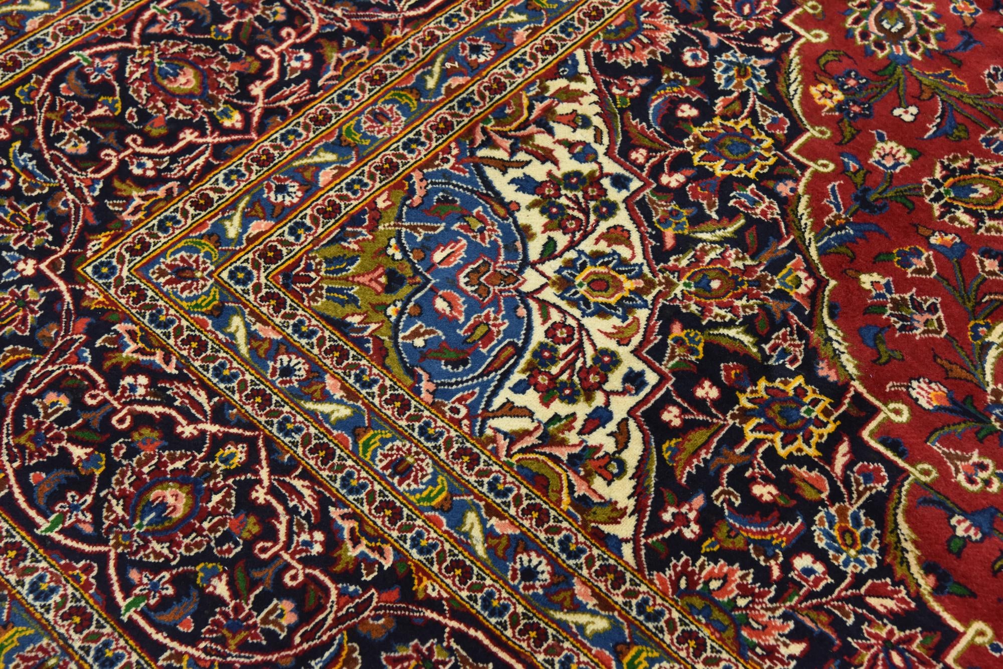 295cm x 395cm anudado a mano Kashan Alfombra Persa Lana