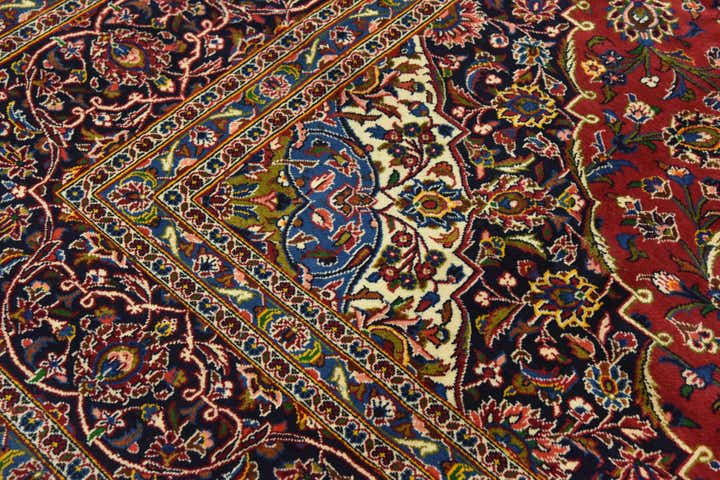 295cm x 395cm anudado a mano Kashan Alfombra Persa Lana