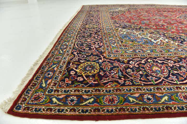 295cm x 395cm anudado a mano Kashan Alfombra Persa Lana