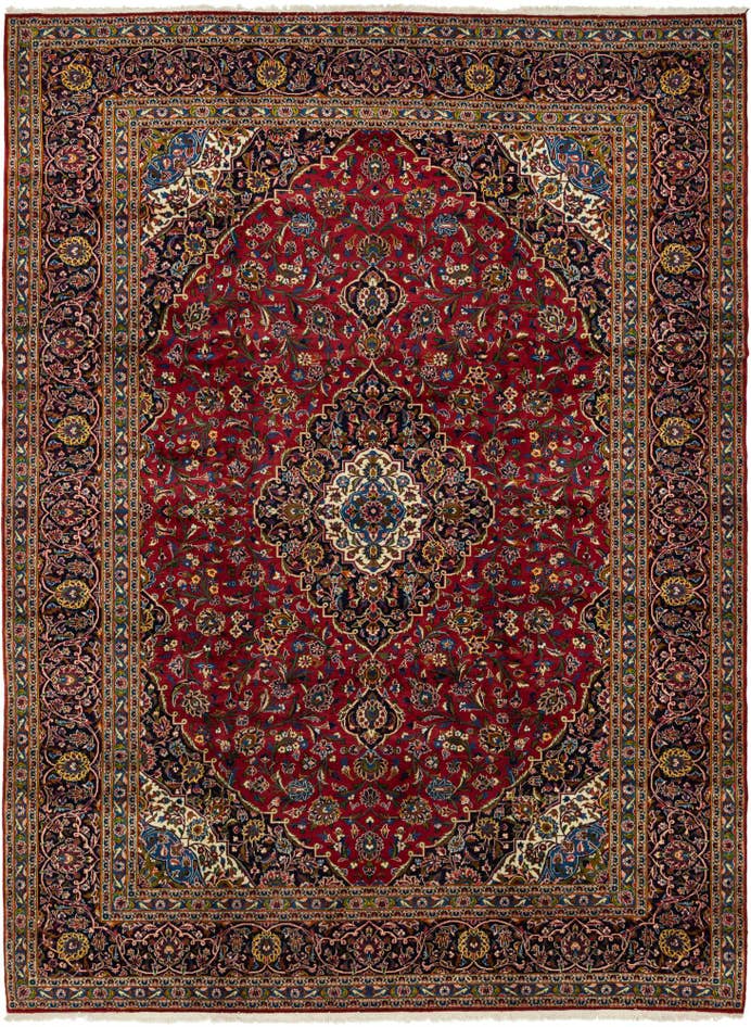 Detail image of 295cm x 395cm anudado a mano Kashan Alfombra Persa Lana