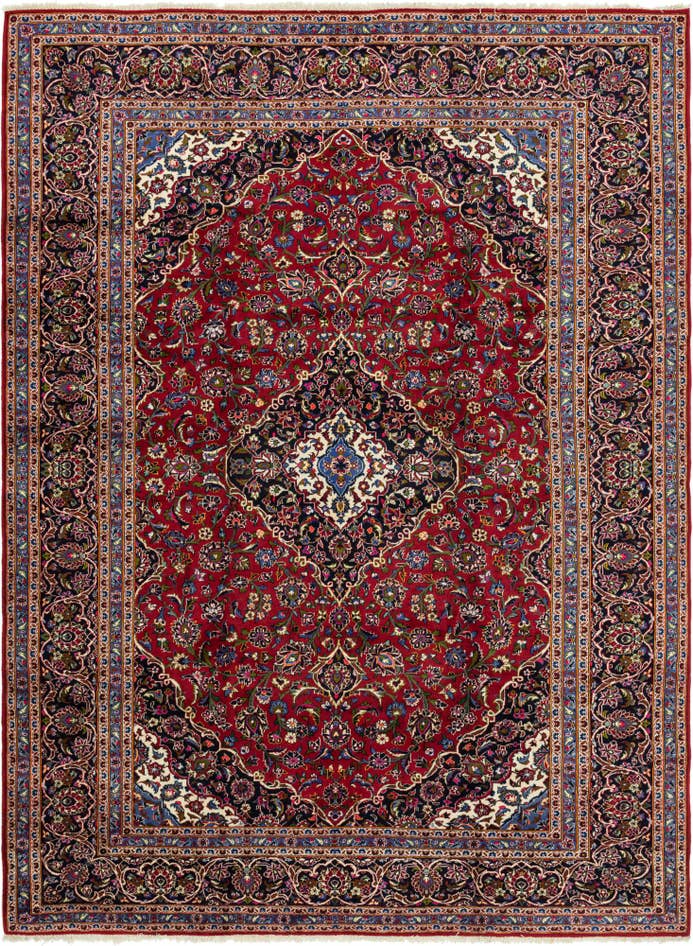 Detailansicht von 305cm x 410cm Handgeknüpft Kashan Persisch Wolle Teppich