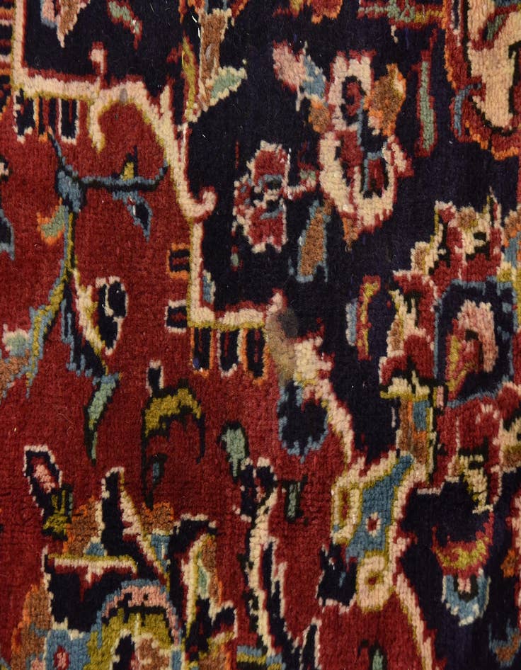 Detail image of 9' 8 x 14' 6 Hand Knotted Kashan Persian Wool Rug