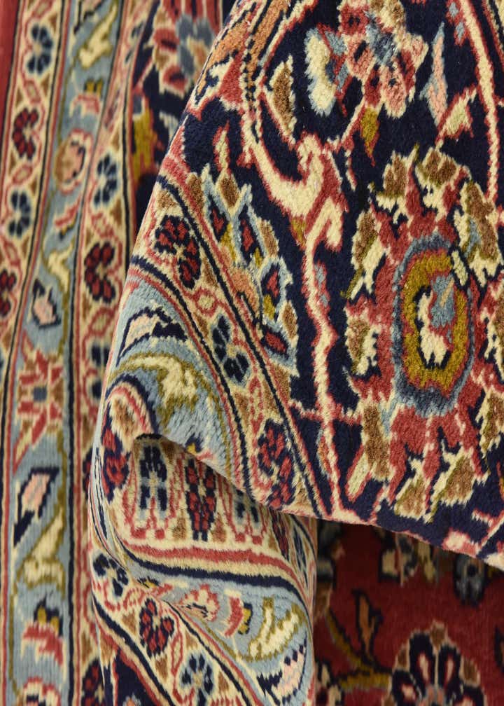9' 10 x 12' 8 Hand Knotted Kashan Persian Wool Rug