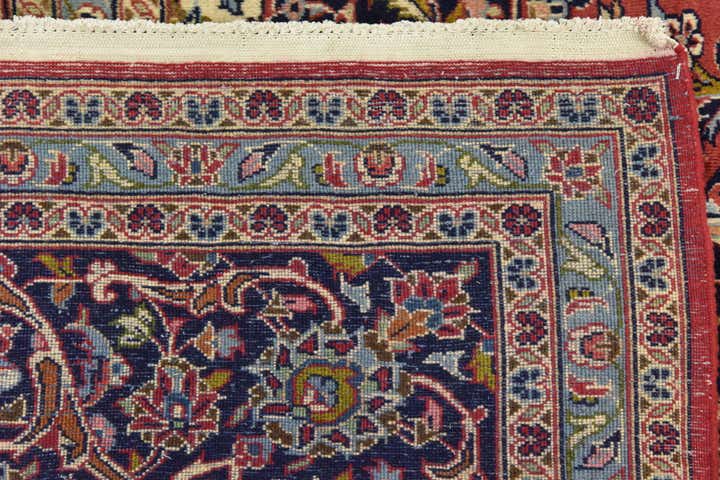 9' 10 x 12' 8 Hand Knotted Kashan Persian Wool Rug