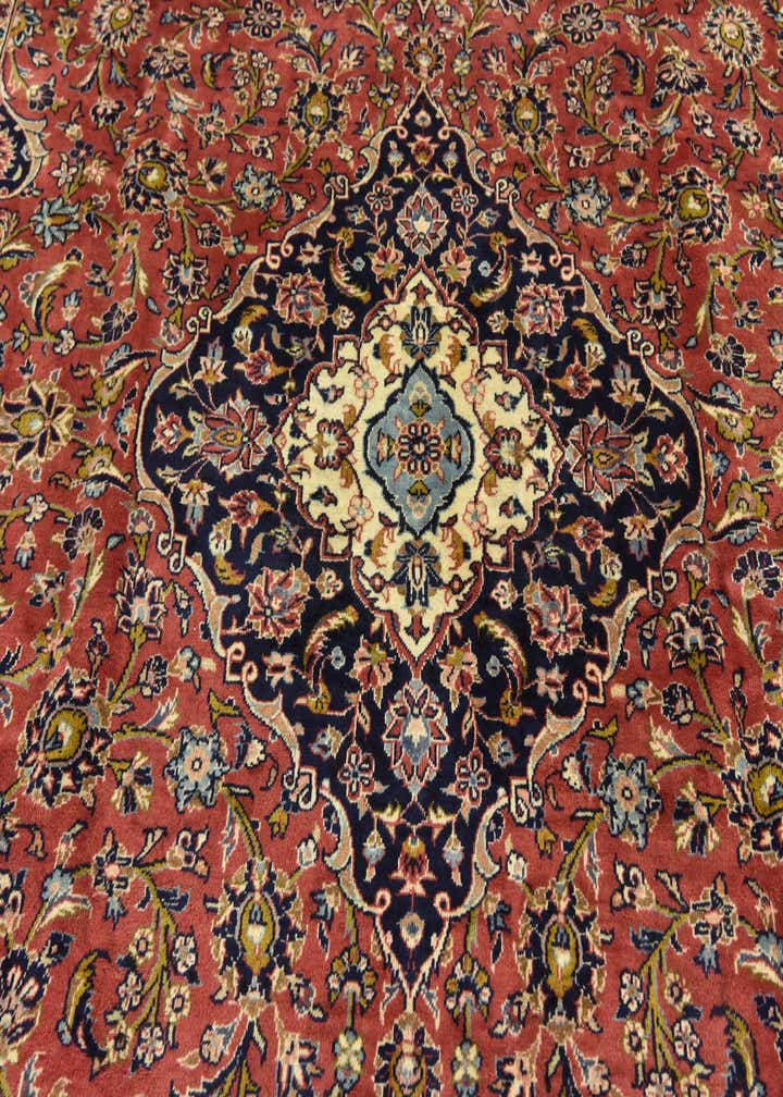 9' 10 x 12' 8 Hand Knotted Kashan Persian Wool Rug