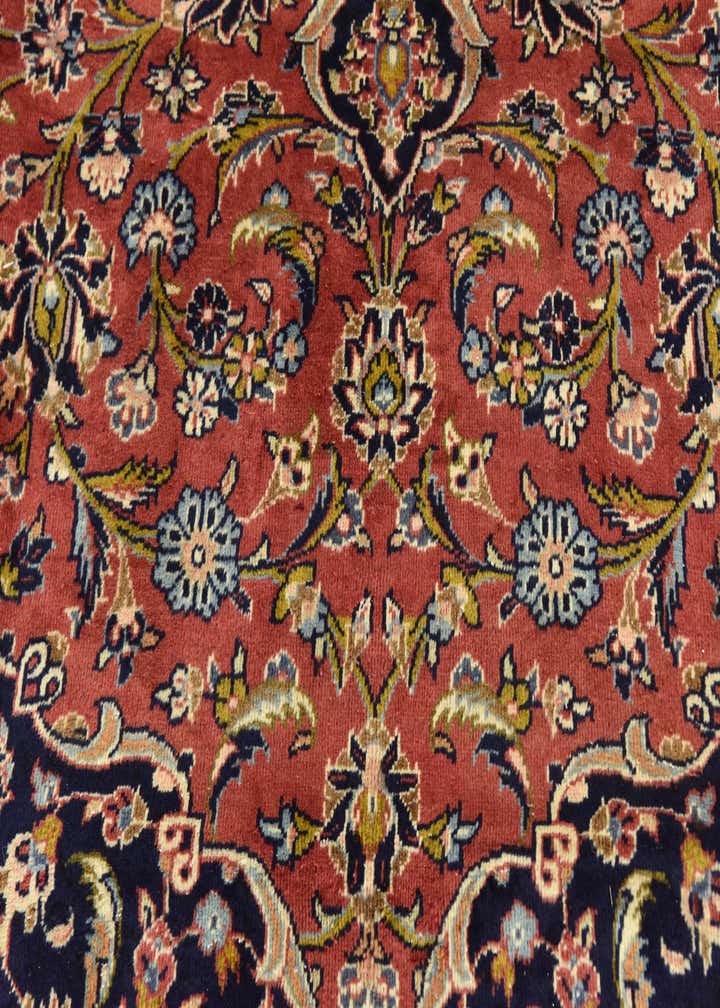 9' 10 x 12' 8 Hand Knotted Kashan Persian Wool Rug
