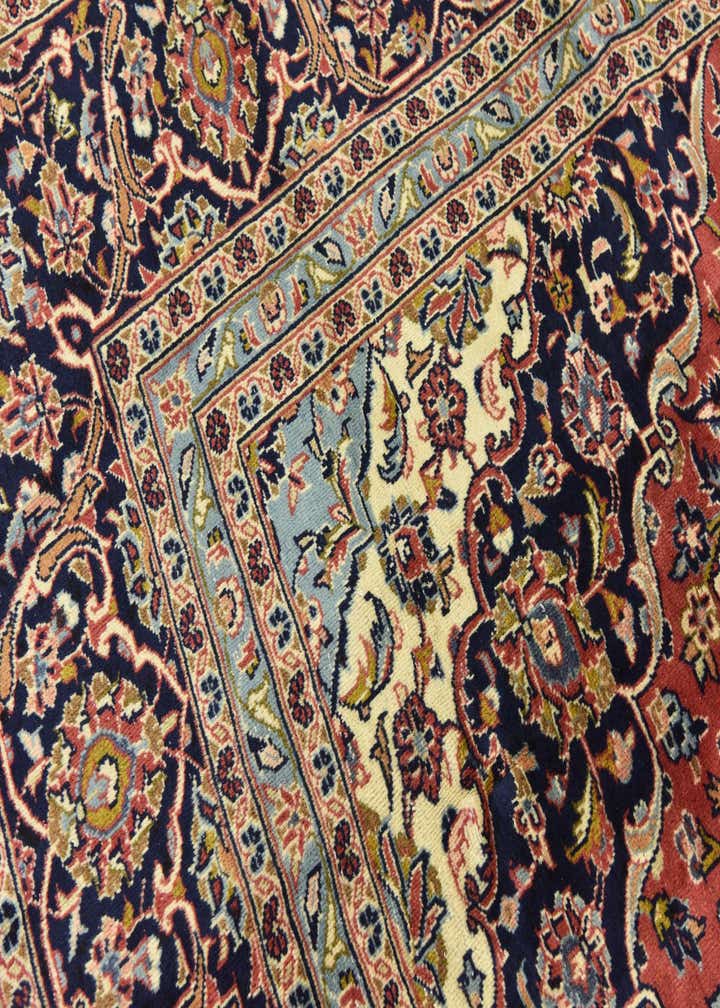 9' 10 x 12' 8 Hand Knotted Kashan Persian Wool Rug