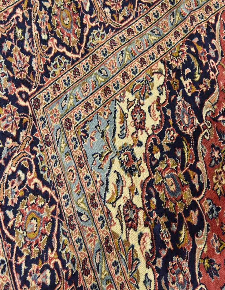 Detail image of 9' 10 x 12' 8 Hand Knotted Kashan Persian Wool Rug