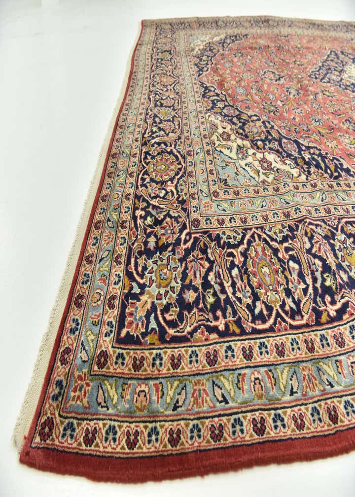 9' 10 x 12' 8 Hand Knotted Kashan Persian Wool Rug