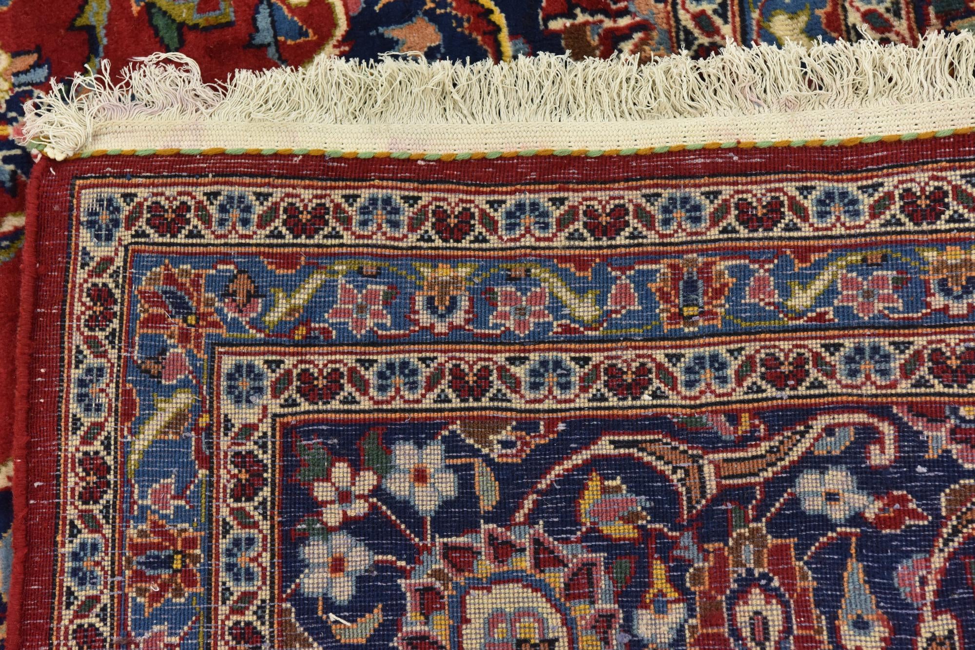 9' 8 x 13' 3 Hand Knotted Kashan Persian Wool Rug