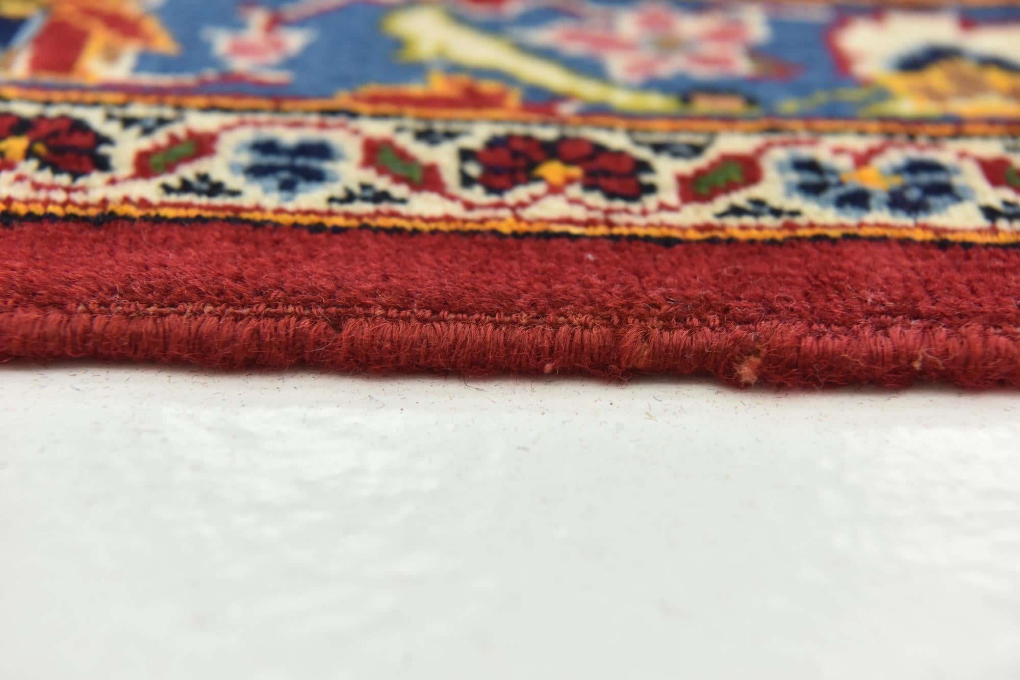 9' 8 x 13' 3 Hand Knotted Kashan Persian Wool Rug