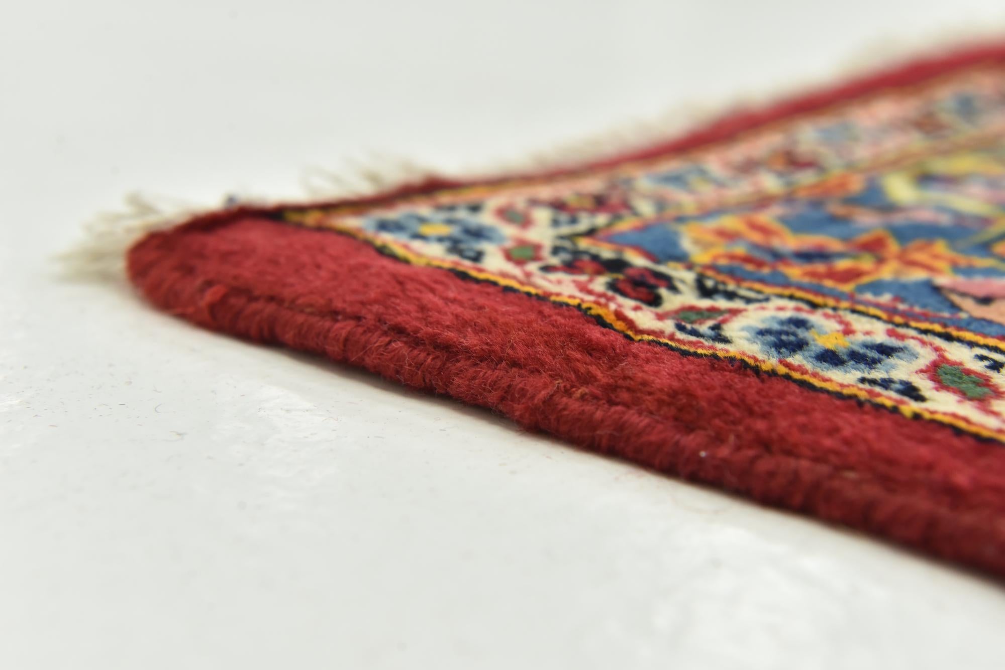 9' 8 x 13' 3 Hand Knotted Kashan Persian Wool Rug