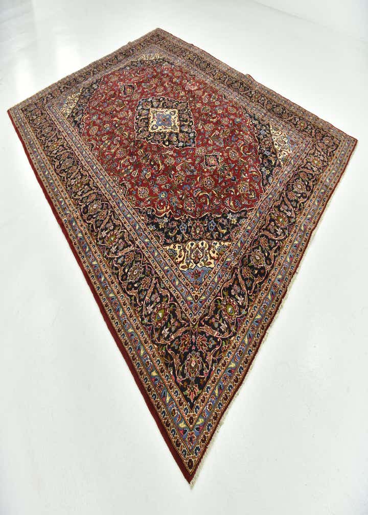 9' 10 x 12' 10 Hand Knotted Kashan Persian Wool Rug