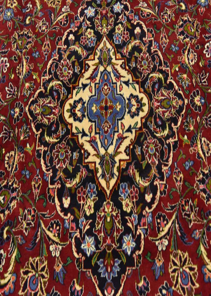 9' 10 x 12' 10 Hand Knotted Kashan Persian Wool Rug