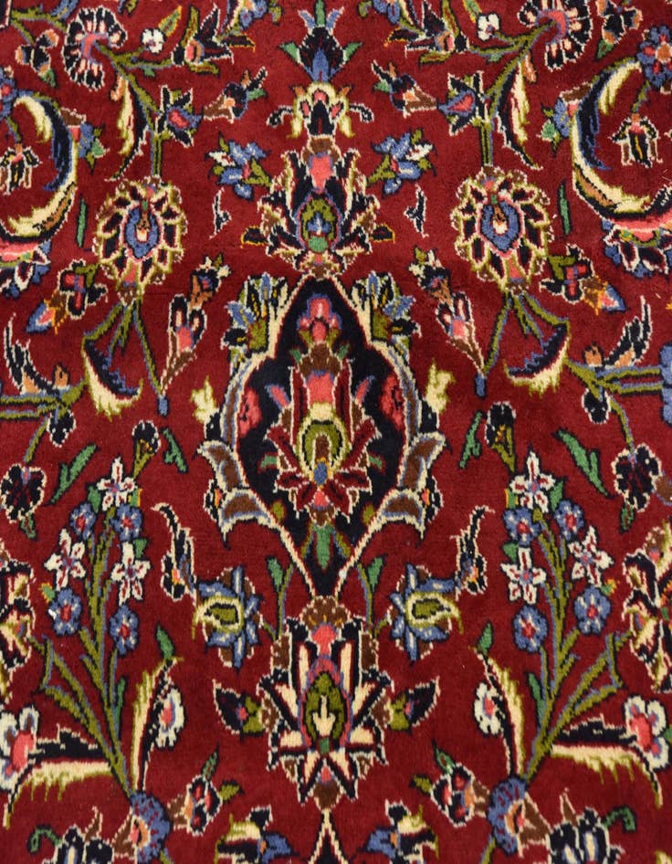 Detail image of 9' 10 x 12' 10 Hand Knotted Kashan Persian Wool Rug