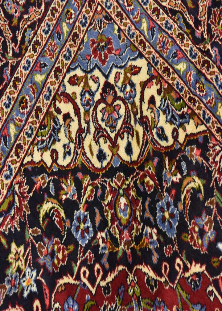 9' 10 x 12' 10 Hand Knotted Kashan Persian Wool Rug