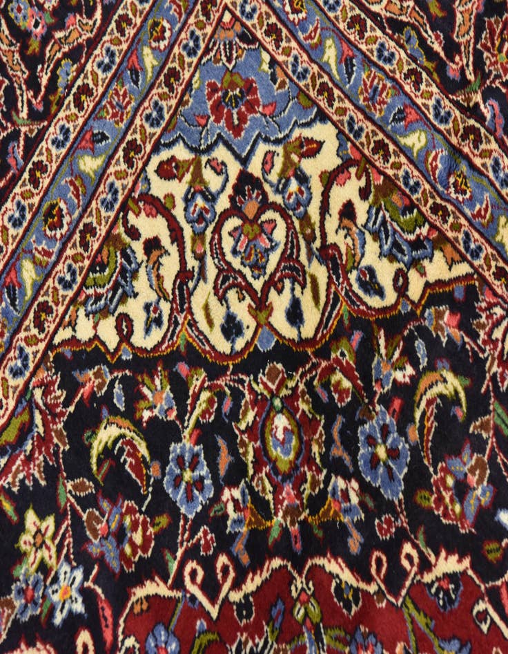 Detail image of 9' 10 x 12' 10 Hand Knotted Kashan Persian Wool Rug